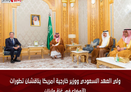 ولي العهد السعودي ووزير خارجية أمريكا يناقشان تطورات الأوضاع في غزة ولبنان