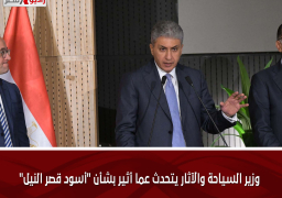 وزير السياحة والآثار يتحدث عما أثير بشأن “أسود قصر النيل”