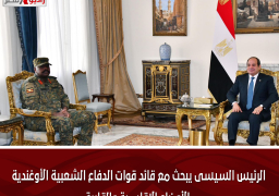 الرئيس السيسى يبحث مع قائد قوات الدفاع الشعبية الأوغندية الأوضاع الإقليمية والقارية