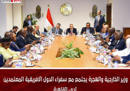 وزير الخارجية والهجرة يجتمع مع سفراء الدول الافريقية المعتمدين لدى القاهرة