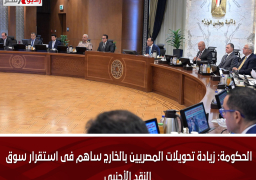 الحكومة: زيادة تحويلات المصريين بالخارج ساهم فى استقرار سوق النقد الأجنبى