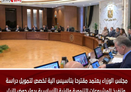 مجلس الوزراء يعتمد مقترحا بتأسيس آلية تخصص لتمويل دراسة وتنفيذ المشروعات التنموية والبنية الأساسية بدول حوض النيل