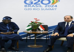 بالصور..الرئيس السيسي يقابل نظيره النيجيري على هامش قمة مجموعة العشرين