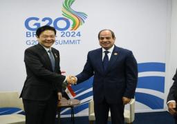 بالصور..الرئيس السيسي يلتقي رئيس وزراء سنغافورة على هامش اجتماعات قمة مجموعة العشرين