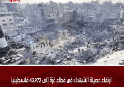 ارتفاع حصيلة الشهداء في قطاع غزة إلى 43.972 فلسطينيا