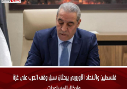 فلسطين والاتحاد الأوروبي يبحثان سبل وقف الحرب على غزة وادخال المساعدات