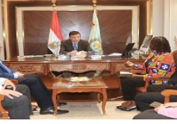 وزير الزراعة يبحث مع اللجنة الاقتصادية الافريقية بالامم المتحدة مبادرات دعم المرأة الريفية