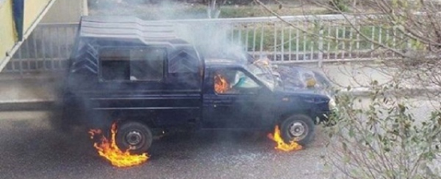 الحماية المدنية تخمد حرائق في 5 سيارات شرطة ببورسعيد