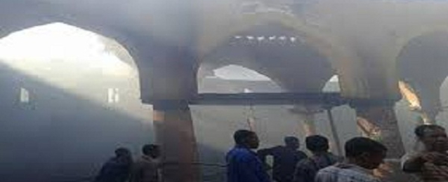 وزير الآثار يتفقد الأوضاع بمسجد العمري بعد تعرضه لحريق في الخميس الماضى