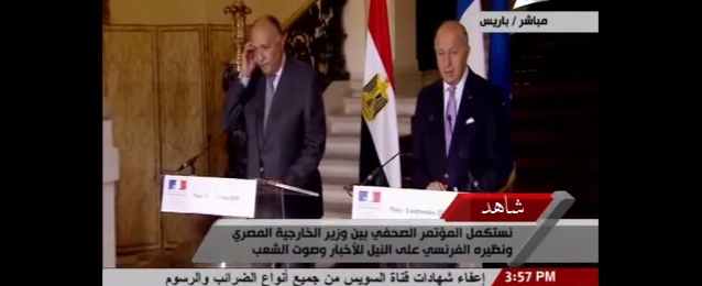 شكري: مصر تتطلع إلى مزيد من التعاون مع فرنسا.. ويجب احتواء معاناة الشعب الفلسطينى