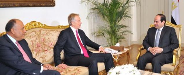 بلير: ناقشت مع الرئيس السيسى ما تشهده المنطقة من حرب على الإرهاب
