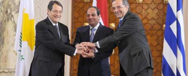 السيسى: اتفقت مع قبرص واليونان على دحر الإرهاب وكشف داعميه