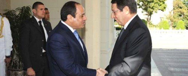 السيسي يختتم جلسة مباحثات ثنائية مع رئيس قبرص