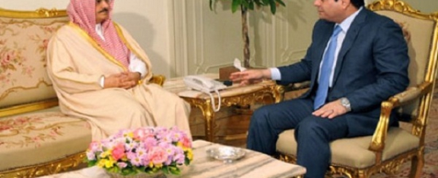 السيسي يستقبل الأمير خالد بن بندر رئيس الاستخبارات السعودي