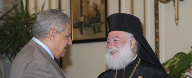 محلب يلتقى بابا الإسكندرية وسائر أفريقيا للروم الأرثوذكس