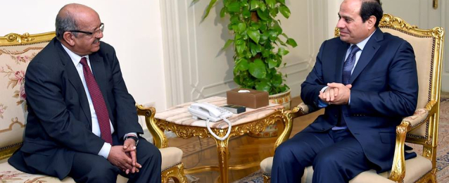 الرئيس عبد الفتاح السيسي يلتقي  وزير الشئون المغاربية والاتحاد الإفريقي وجامعة الدول العربية الجزائري