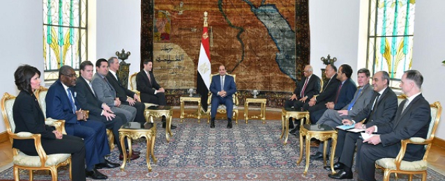السيسي يؤكد لوفد مجلس النواب الامريكي التزام مصر بشراكتها الاستراتيجية مع الولايات المتحدة