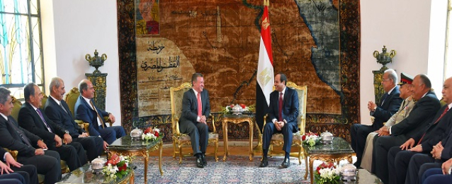 الرئيس السيسى يستقبل ملك الأردن ويعقد معه جلسة مباحثات