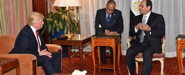 الرئيس عبد الفتاح السيسي يهنيء دونالد ترامب  هاتفيا بانتخابه رئيسا للولايات المتحدة