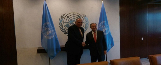 شكري يلتقي سكرتير الأمم المتحدة في نيويورك