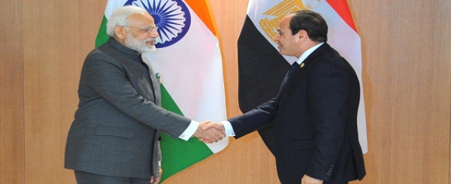 السيسى بلقاءه ورئيس وزراء الهند يؤكد على تطوير علاقات التعاون بينهما