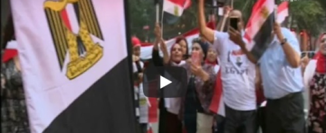 بالفيديو والصور :تظاهرة مصرية فى نيويورك احتفالا بوصول الرئيس عبد الفتاح السيسى