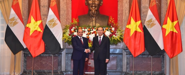 السيسى ورئيس فيتنام يبحثان تعزيز التعاون الثنائى ومكافحة الارهاب