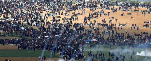 10شهداء و1200 جريح فلسطيني في مواجهات مع قوات الاحتلال خلال “مسيرة العودة”