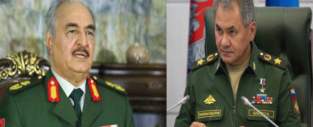 وزير الدفاع الروسي يبحث مع حفتر سبل حل الأزمة الليبية