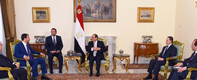 السيسي يبحث سبل تعزيز العلاقات و التعاون بين مصر وإيطاليا
