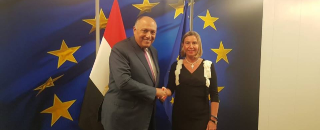وزير الخارجية يلتقي الممثلة العليا للسياسة الخارجية والأمنية للاتحاد الأوروبي في بروكسل