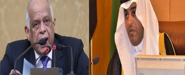 السلمي وعبد العال يعقدان جلسة مباحثات مشتركة قبيل انطلاق اعمال اجتماع البرلمان العربي .