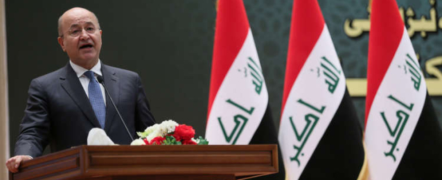 الرئيس العراقي : التظاهر السلمي حق مكفول للجميع والعنف ليس حلا لمواجهة المطالب المشروعة