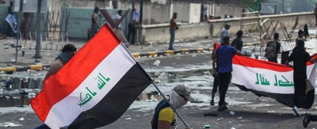 تجدد المصادمات بين المتظاهرين والأمن العراقى فى ساحة الطيران وسط بغداد