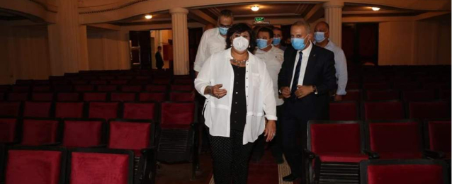 وزيرة الثقافة تتفقد مسرح ليسيه الحرية بالإسكندرية تمهيدا لإعادة تشغيله