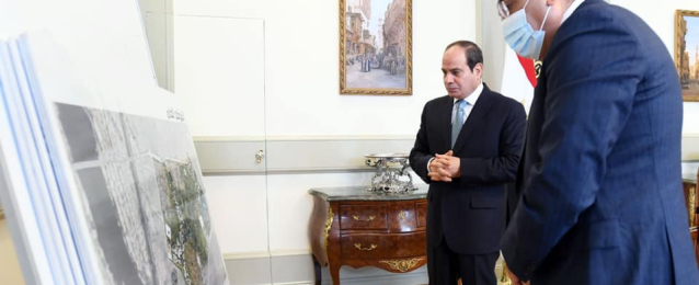 الرئيس يطلع علي مشروع “حديقة تلال الفسطاط” بالقاهرة التاريخية