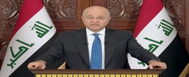 الرئيس العراقي يؤكد ضرورة إكمال النصر على الإرهاب